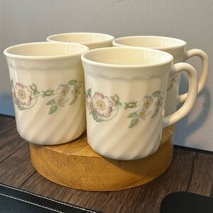Four Arcopal France Champetre Coffee Mugs